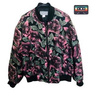 Leena Studio Bomber Jacket Womens Vintage Retro Sm